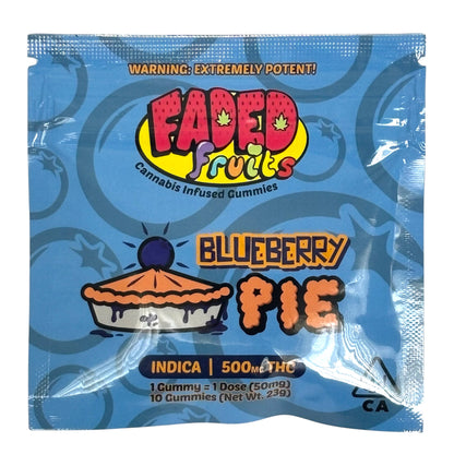Faded Fruits – Blueberry Pie Gummies | 500mg THC