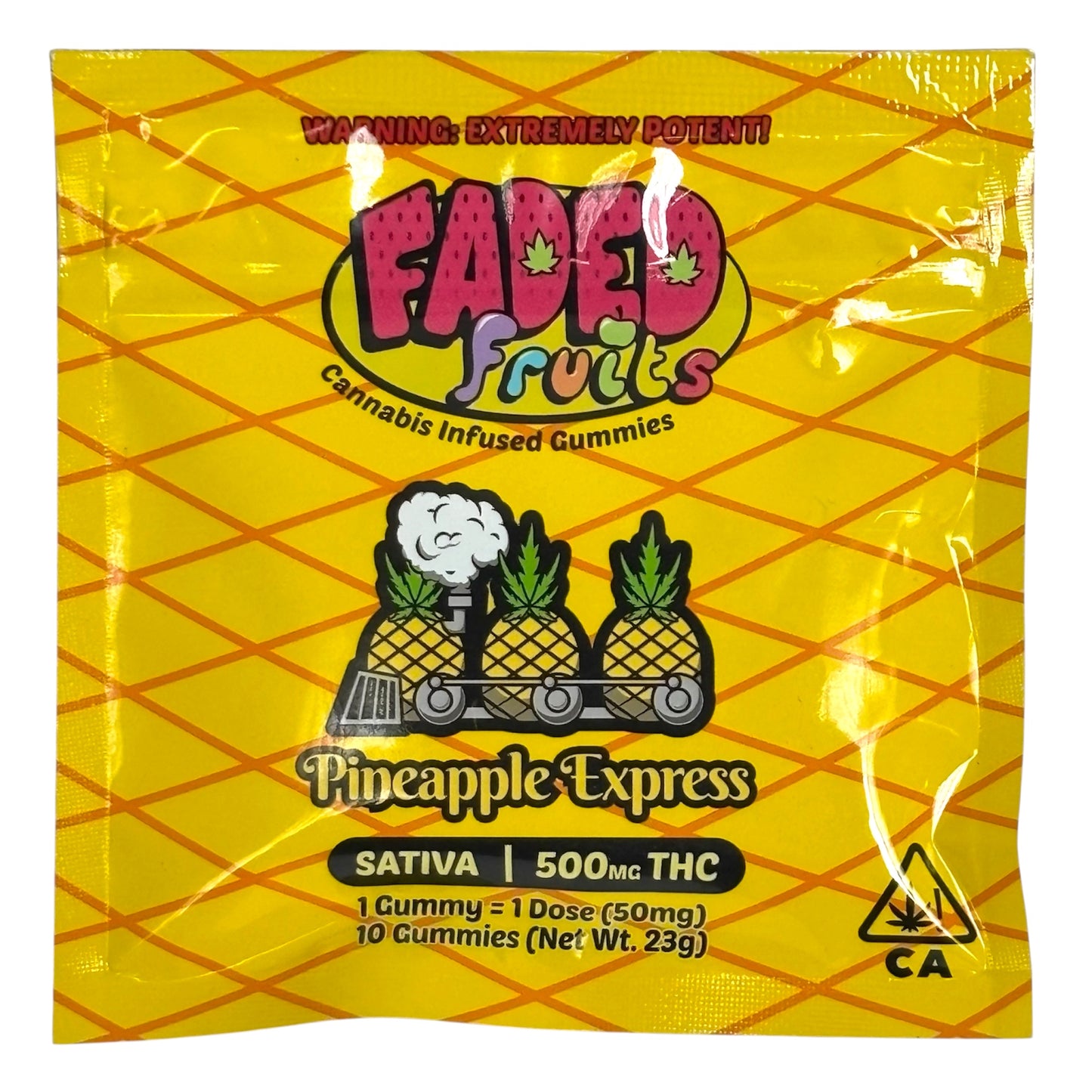 Faded Fruits – Pineapple Express Gummies | 500mg THC